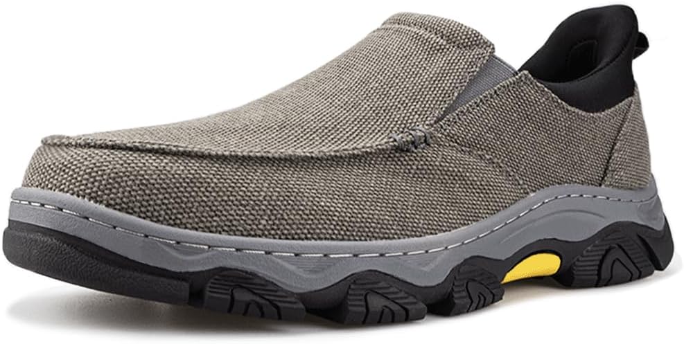 Mens Hands Free Slip in  Walking Slip on Canvas Casual able Breathable Shoes