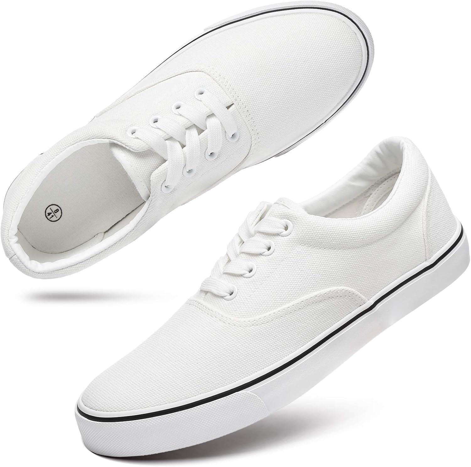 Men’s Low Top Canvas Walking Shoes Lace-up Fashion Sneakers Casual