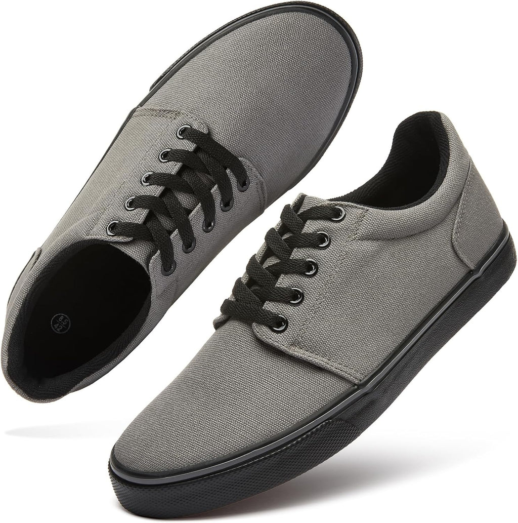 Mens Canvas Shoes Classic Men's Canvas Sneakers Low Top Tennis Shoes Lace up able Skate Casual Shoes