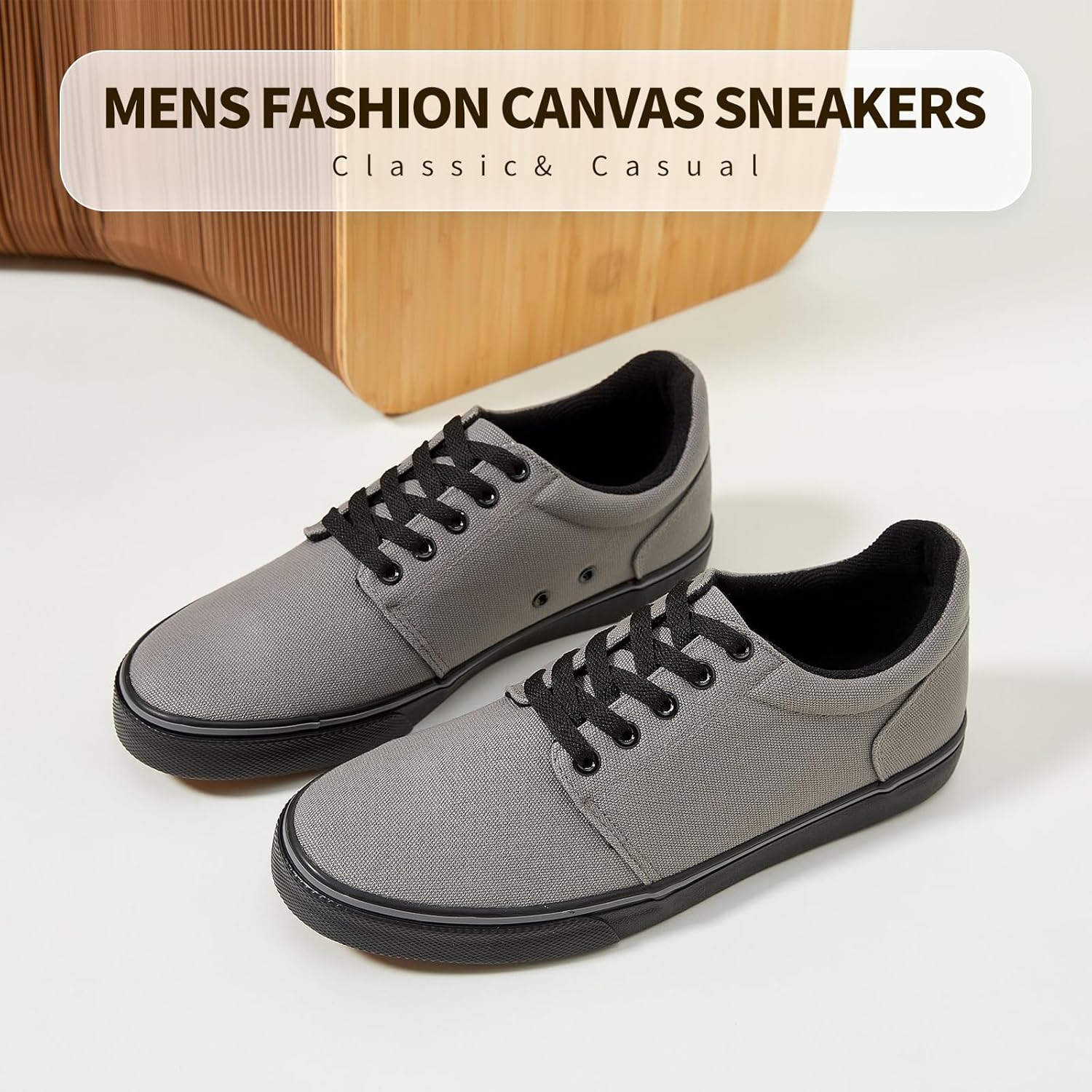 Mens Canvas Shoes Classic Men's Canvas Sneakers Low Top Tennis Shoes Lace up able Skate Casual Shoes